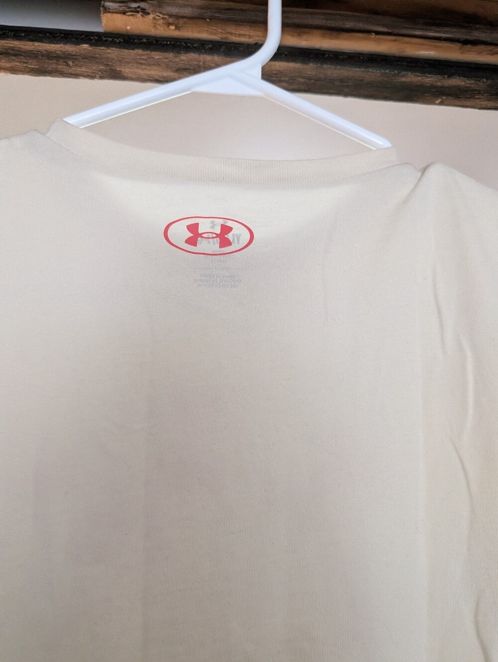 Under Armour Soft Knit Logo Tee Cream Youth Large - Picture 5 of 7